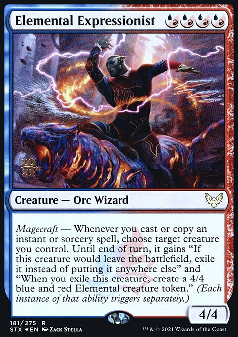 Elemental Expressionist, Strixhaven: School of Mages Promos #181s, Magic: The Gathering card