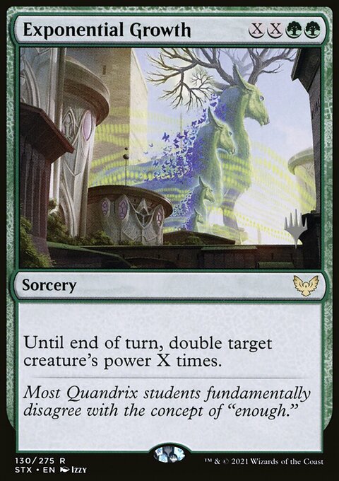 Exponential Growth, Strixhaven: School of Mages Promos #130p, Magic: The Gathering card