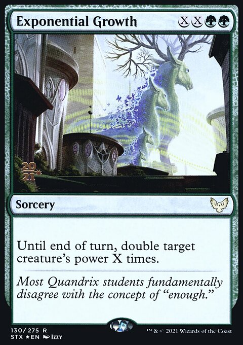 Exponential Growth, Strixhaven: School of Mages Promos #130s, Magic: The Gathering card