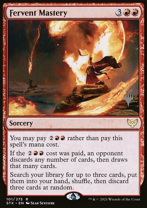 Fervent Mastery, Strixhaven: School of Mages Promos #101p, Magic: The Gathering card