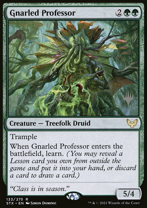 Gnarled Professor, Strixhaven: School of Mages Promos #133p, Magic: The Gathering card