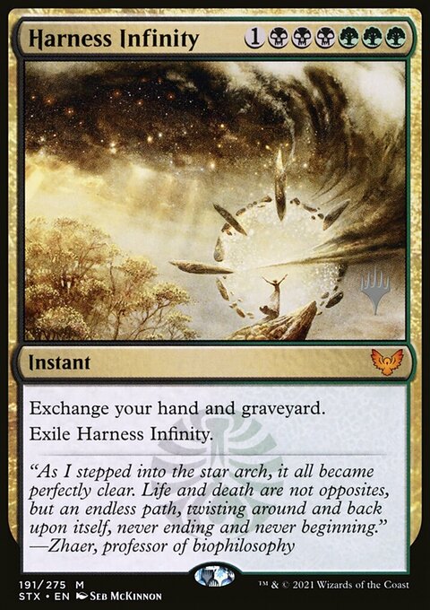 Harness Infinity, Strixhaven: School of Mages Promos #191p, Magic: The Gathering card