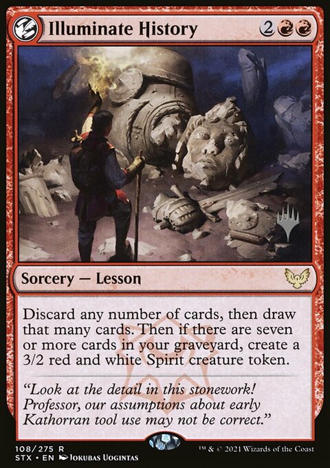 Illuminate History, Strixhaven: School of Mages Promos #108p, Magic: The Gathering card