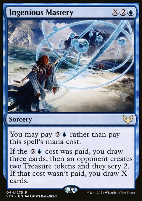 Ingenious Mastery, Strixhaven: School of Mages Promos #44p, Magic: The Gathering card
