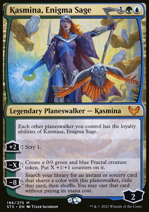 Kasmina, Enigma Sage, Strixhaven: School of Mages Promos #196p, Magic: The Gathering card