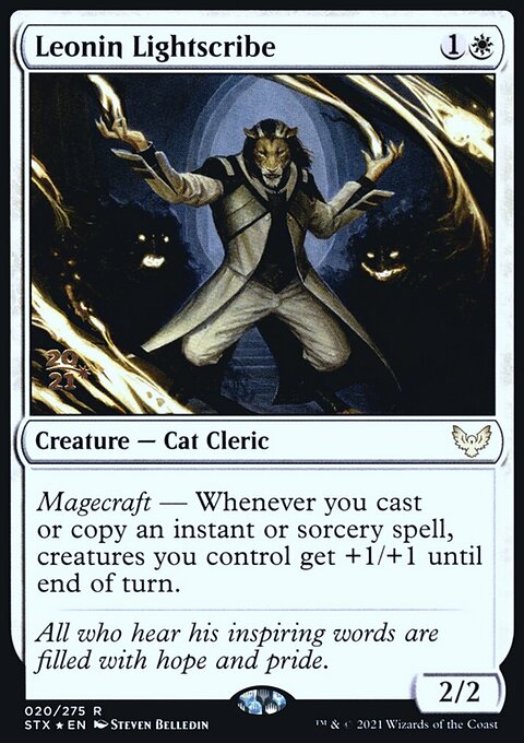 Leonin Lightscribe, Strixhaven: School of Mages Promos #20s, Magic: The Gathering card