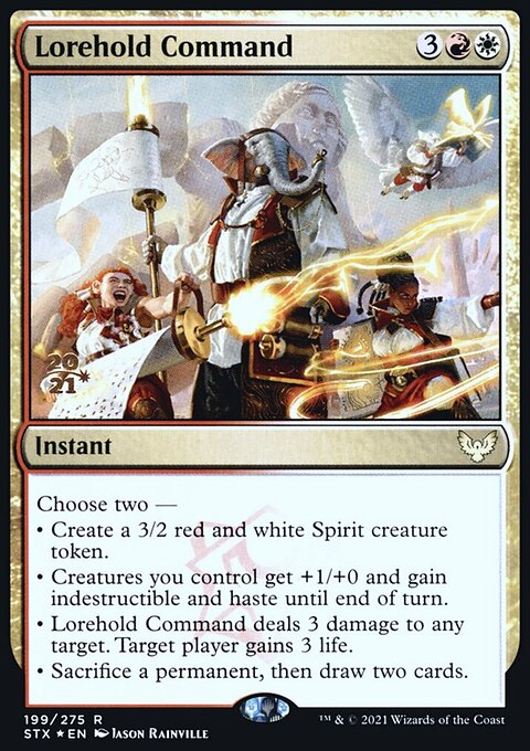 Lorehold Command, Strixhaven: School of Mages Promos #199s, Magic: The Gathering card