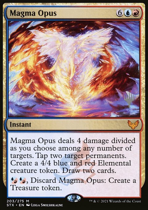 Magma Opus, Strixhaven: School of Mages Promos #203p, Magic: The Gathering card