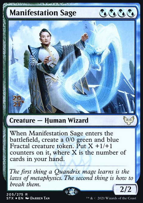Manifestation Sage, Strixhaven: School of Mages Promos #205s, Magic: The Gathering card