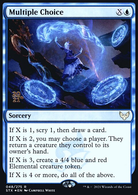 Multiple Choice, Strixhaven: School of Mages Promos #48s, Magic: The Gathering card