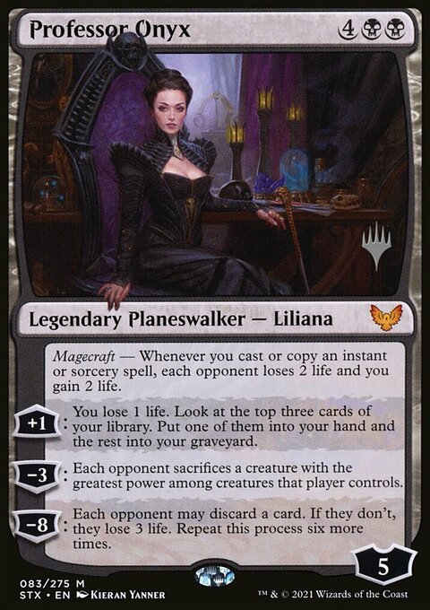 Professor Onyx, Strixhaven: School of Mages Promos #83p, Magic: The Gathering card