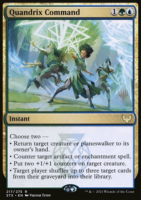 Quandrix Command, Strixhaven: School of Mages Promos #217p, Magic: The Gathering card