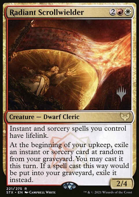 Radiant Scrollwielder, Strixhaven: School of Mages Promos #221p, Magic: The Gathering card