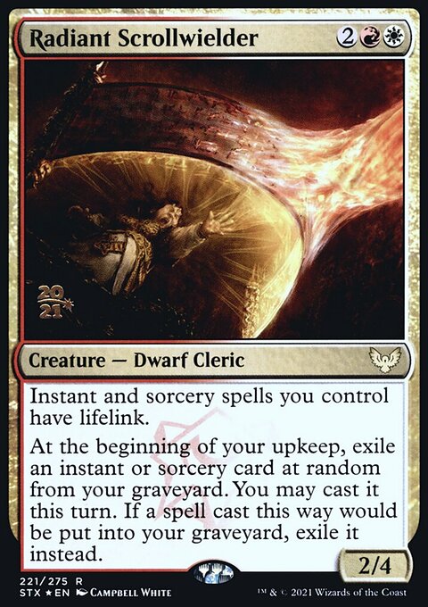 Radiant Scrollwielder, Strixhaven: School of Mages Promos #221s, Magic: The Gathering card