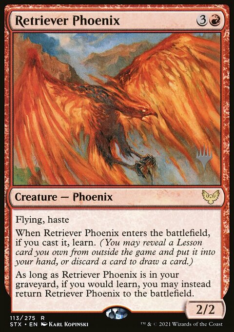 Retriever Phoenix, Strixhaven: School of Mages Promos #113p, Magic: The Gathering card