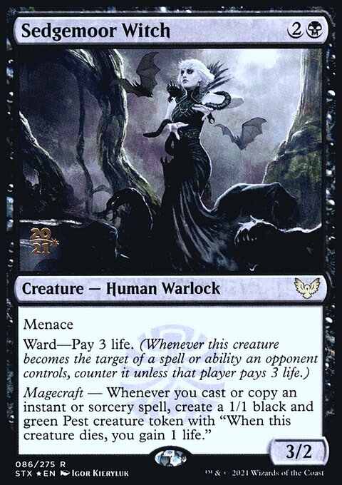 Sedgemoor Witch, Strixhaven: School of Mages Promos #86s, Magic: The Gathering card