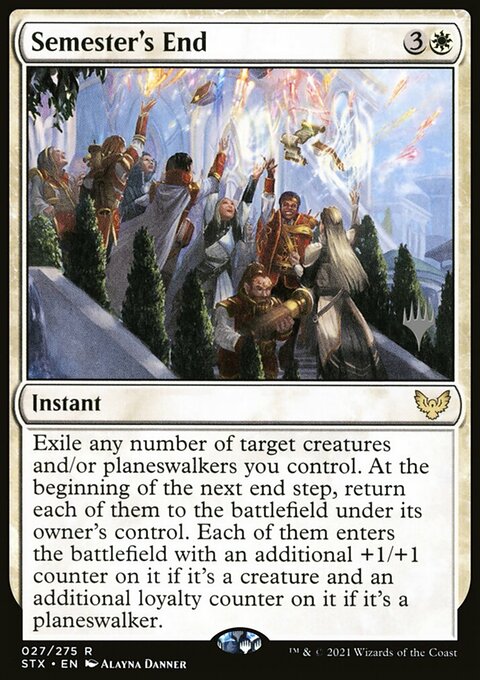 Semester's End, Strixhaven: School of Mages Promos #27p, Magic: The Gathering card