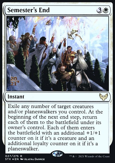 Semester's End, Strixhaven: School of Mages Promos #27s, Magic: The Gathering card