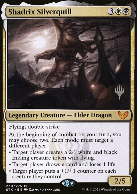 Shadrix Silverquill, Strixhaven: School of Mages Promos #230p, Magic: The Gathering card