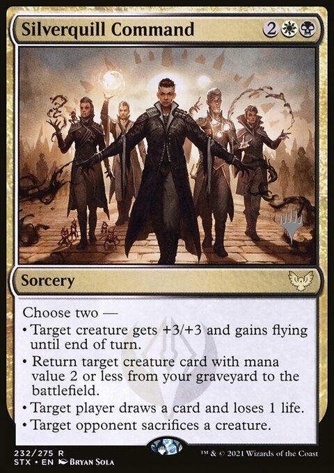 Silverquill Command, Strixhaven: School of Mages Promos #232p, Magic: The Gathering card