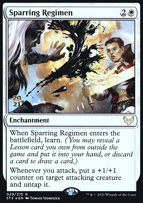 Sparring Regimen, Strixhaven: School of Mages Promos #29s, Magic: The Gathering card