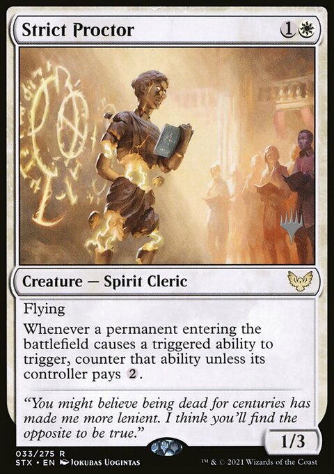 Strict Proctor, Strixhaven: School of Mages Promos #33p, Magic: The Gathering card