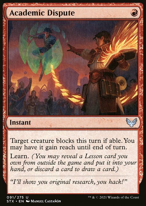 Academic Dispute, Strixhaven: School of Mages #91, Magic: The Gathering card