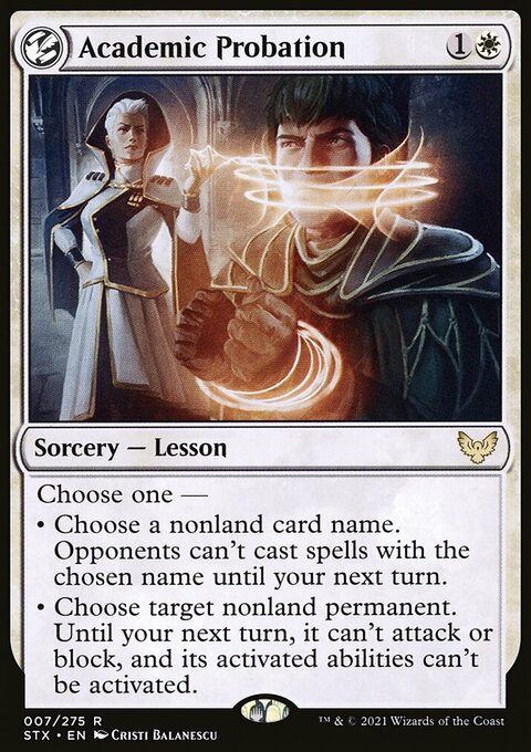 Academic Probation, Strixhaven: School of Mages #7, Magic: The Gathering card