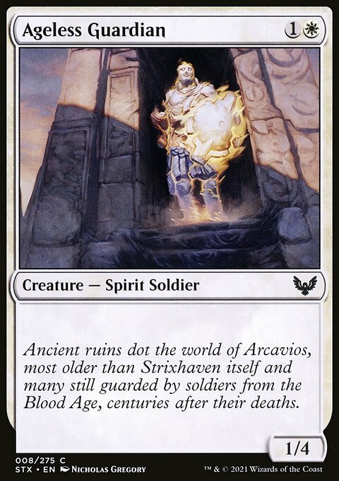 Ageless Guardian, Strixhaven: School of Mages #8, Magic: The Gathering card