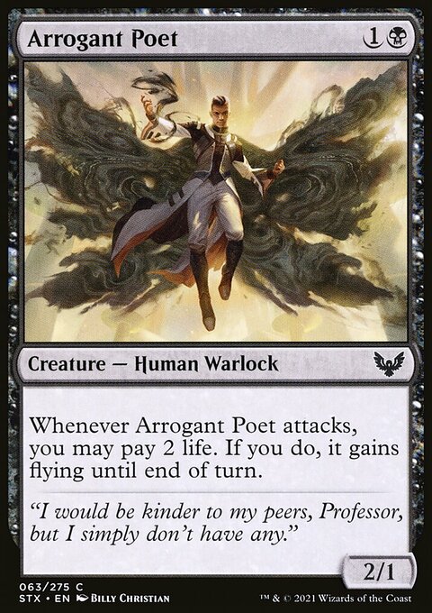 Arrogant Poet, Strixhaven: School of Mages #63, Magic: The Gathering card