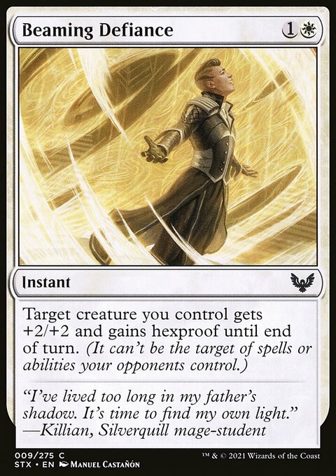 Beaming Defiance, Strixhaven: School of Mages #9, Magic: The Gathering card