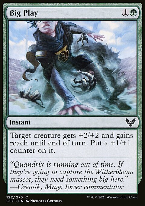 Big Play, Strixhaven: School of Mages #122, Magic: The Gathering card