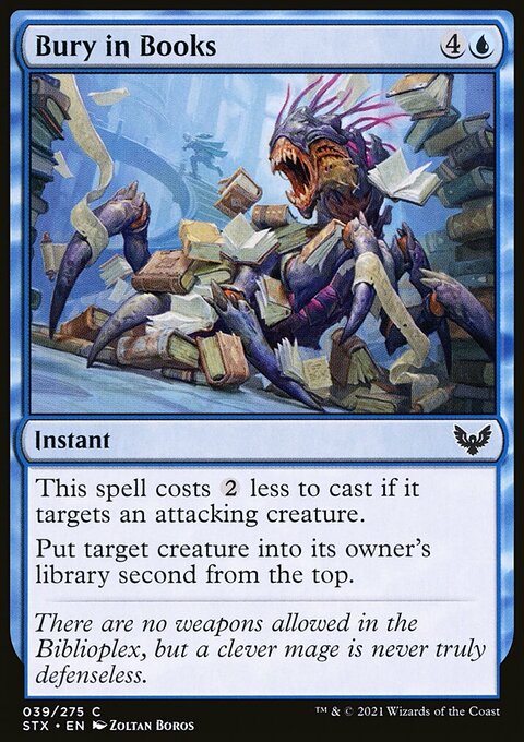 Bury in Books, Strixhaven: School of Mages #39, Magic: The Gathering card
