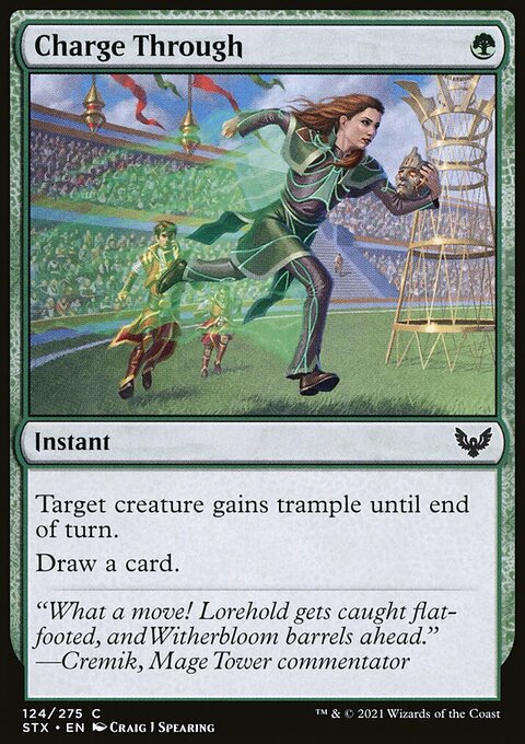 Charge Through, Strixhaven: School of Mages #124, Magic: The Gathering card