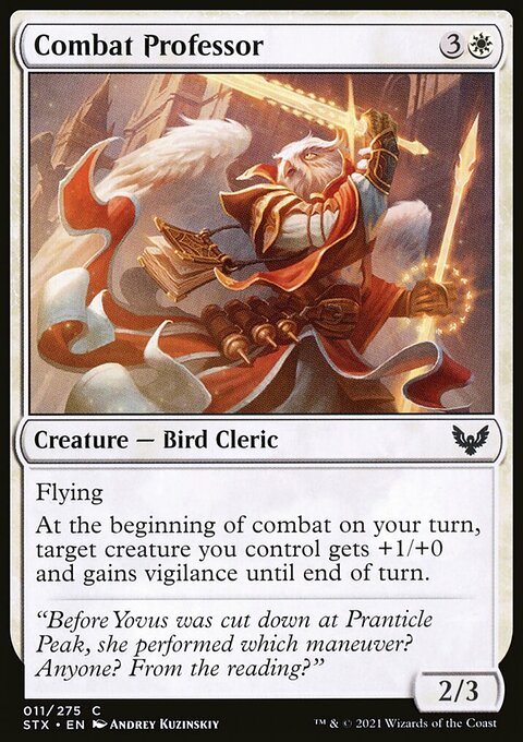 Combat Professor, Strixhaven: School of Mages #11, Magic: The Gathering card