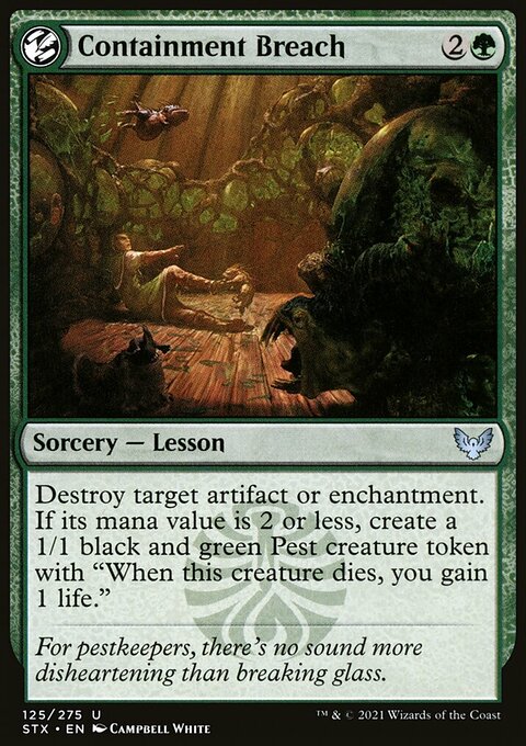 Containment Breach, Strixhaven: School of Mages #125, Magic: The Gathering card