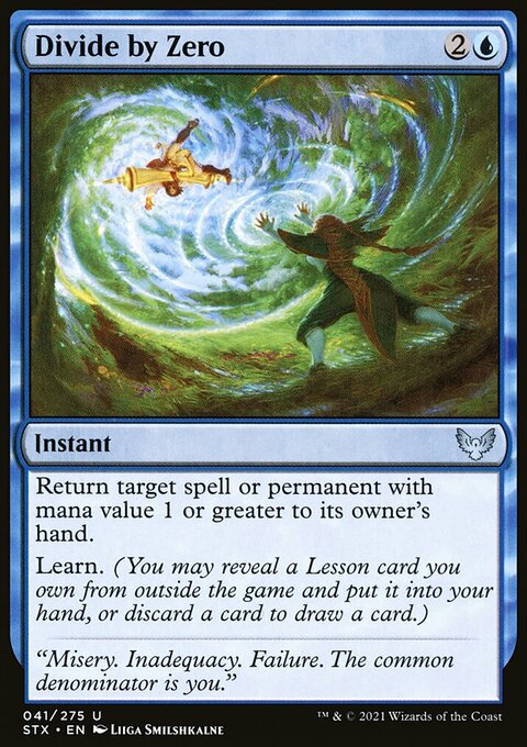 Divide by Zero, Strixhaven: School of Mages #41, Magic: The Gathering card