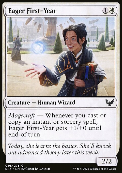Eager First-Year, Strixhaven: School of Mages #16, Magic: The Gathering card