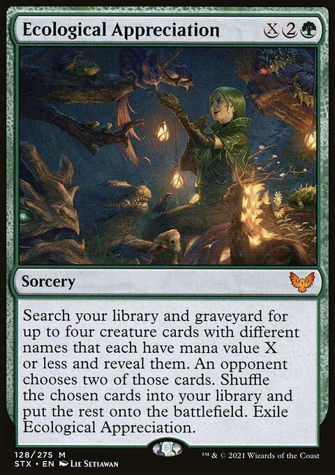 Ecological Appreciation, Strixhaven: School of Mages #128, Magic: The Gathering card