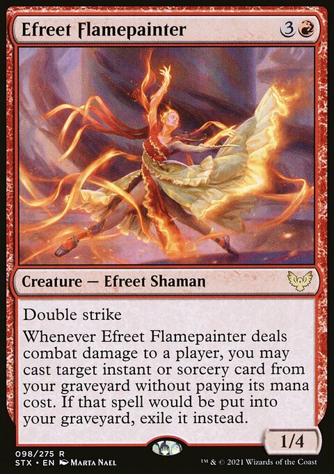 Efreet Flamepainter, Strixhaven: School of Mages #98, Magic: The Gathering card