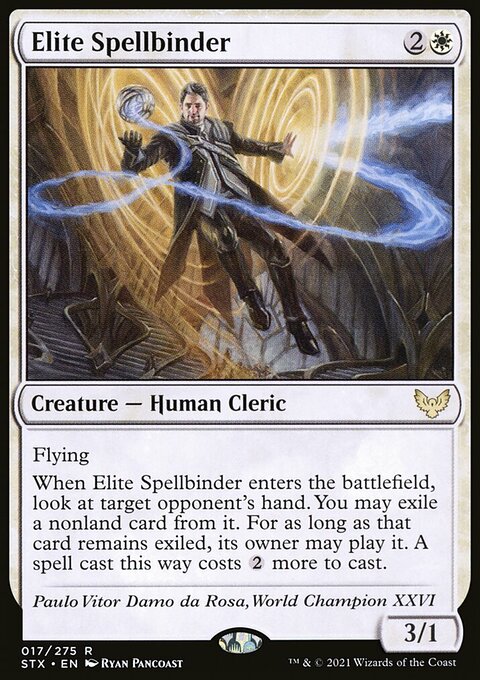 Elite Spellbinder, Strixhaven: School of Mages #17, Magic: The Gathering card