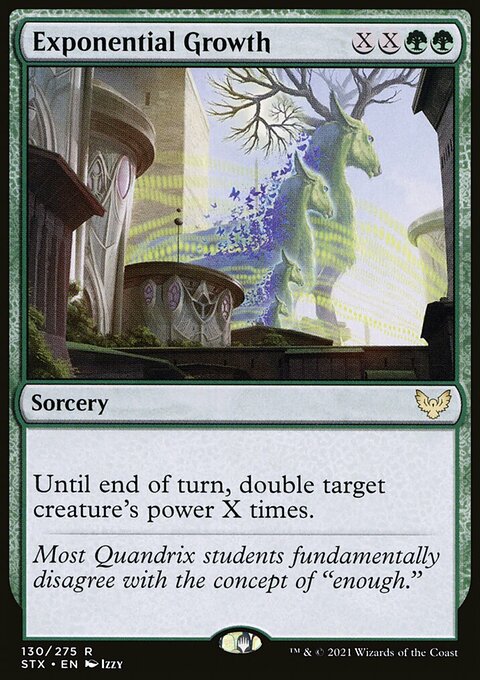 Exponential Growth, Strixhaven: School of Mages #130, Magic: The Gathering card