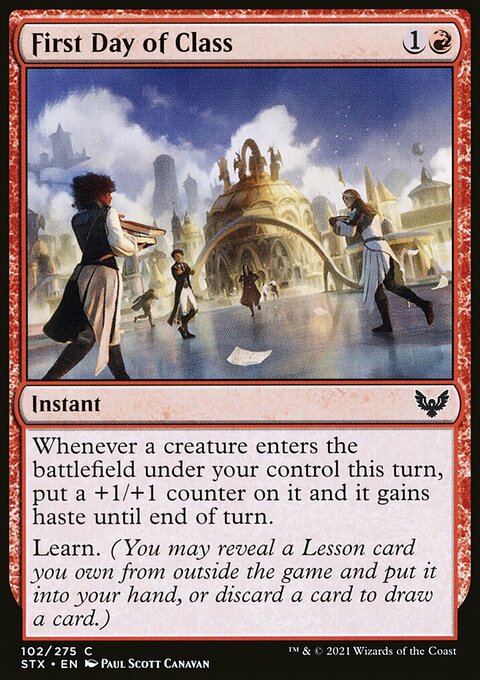 First Day of Class, Strixhaven: School of Mages #102, Magic: The Gathering card
