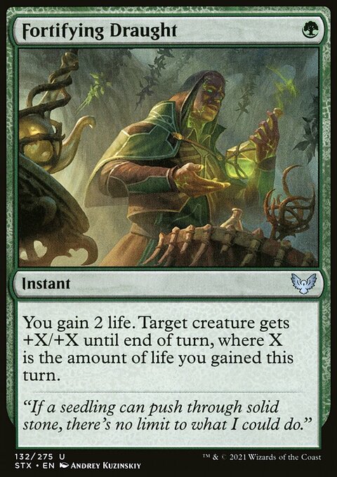 Fortifying Draught, Strixhaven: School of Mages #132, Magic: The Gathering card
