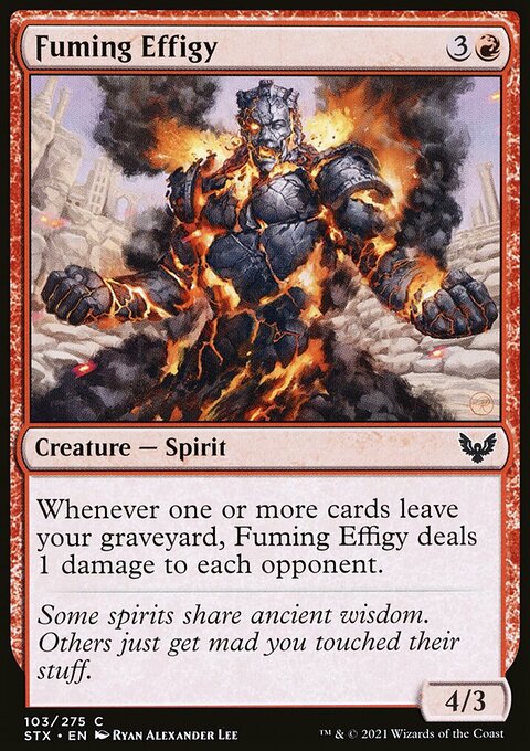 Fuming Effigy, Strixhaven: School of Mages #103, Magic: The Gathering card