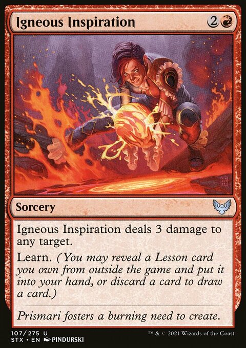Igneous Inspiration, Strixhaven: School of Mages #107, Magic: The Gathering card
