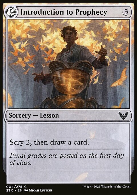 Introduction to Prophecy, Strixhaven: School of Mages #4, Magic: The Gathering card