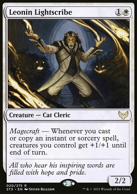 Leonin Lightscribe, Strixhaven: School of Mages #20, Magic: The Gathering card