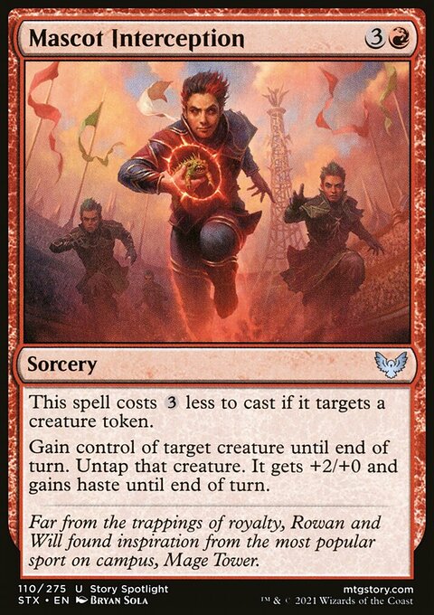 Mascot Interception, Strixhaven: School of Mages #110, Magic: The Gathering card