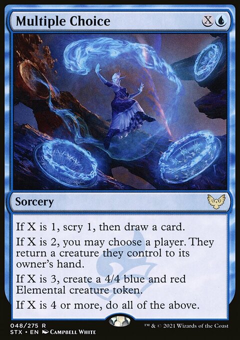 Multiple Choice, Strixhaven: School of Mages #48, Magic: The Gathering card